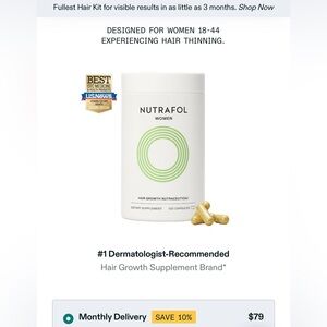 Nutrafol, Women Hair Growth Supplement.